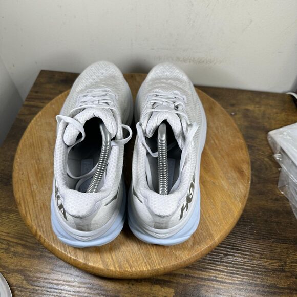 Hoka Clinton 9 White Athletic Shoes - Picture 4 of 9